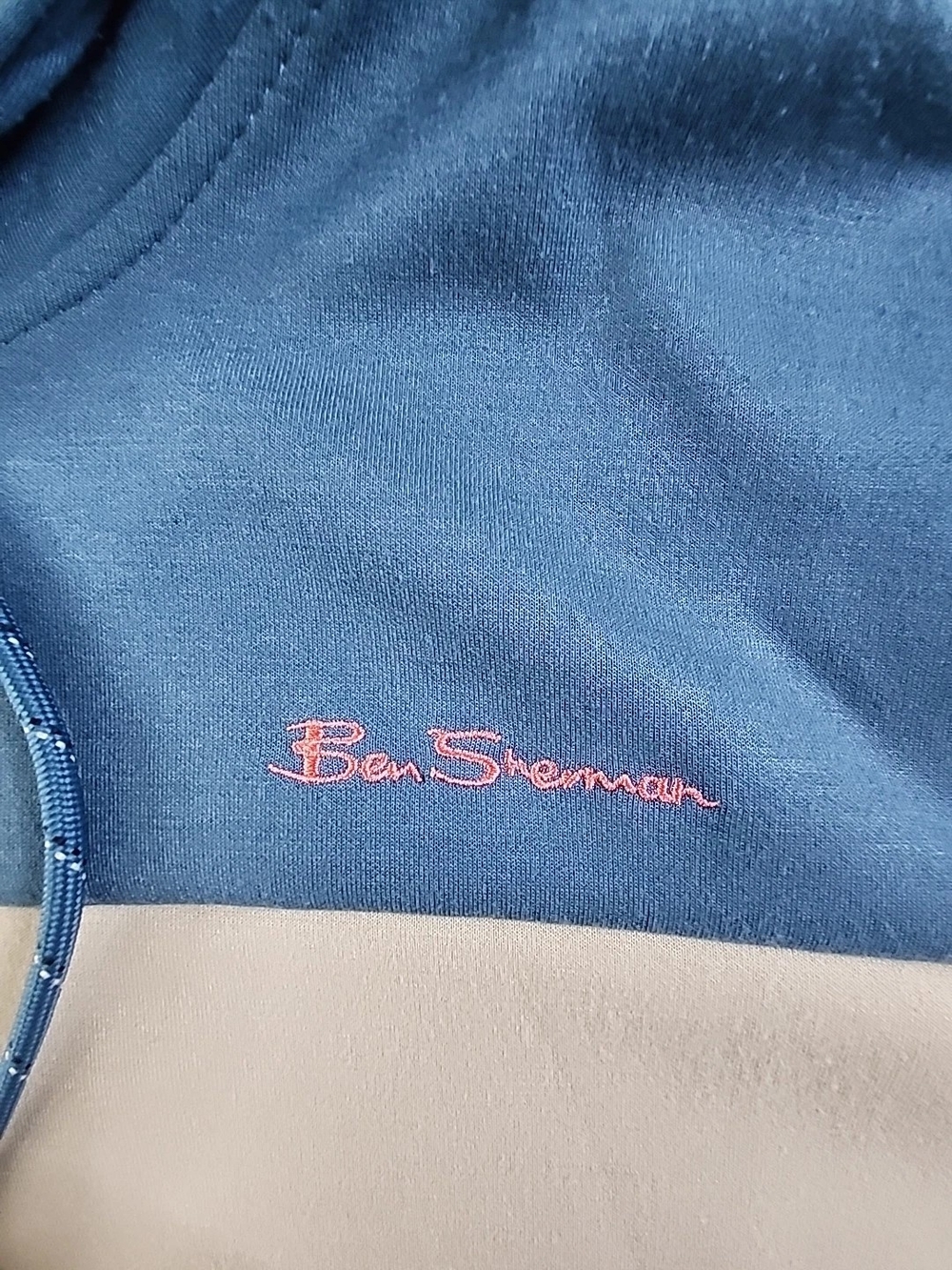 Ben Sherman Ocean Blue Pull Over Mens Size Large NEW - Picture 3 of 6